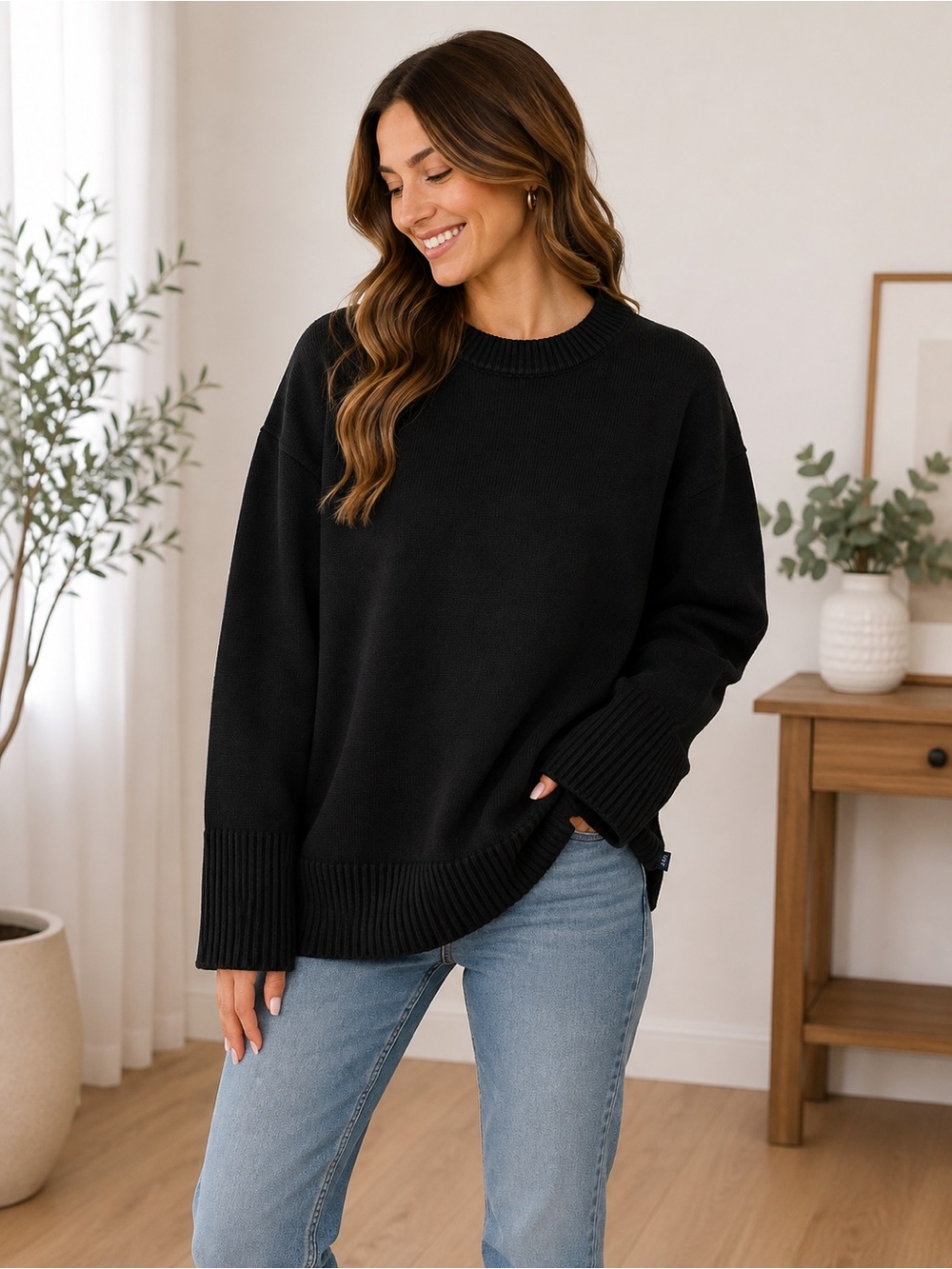 NEVER WORN GAP Black Crewneck Sweater for Women